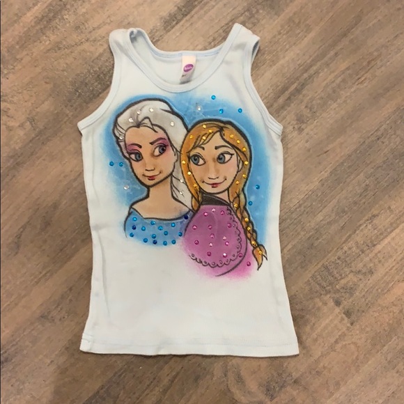 Custom Frozen tank. American Apparel size 4. - Picture 1 of 2